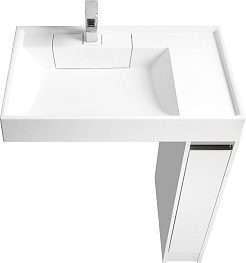 Акватон Тумба с раковиной Лондри 20 белая – фотография-3